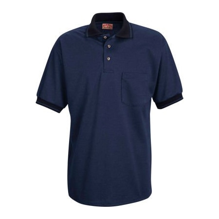 Vf Imagewear Red Kap  Performance Knit  Men's Twill Short Sleeve Shirt Navy/Medium Blue XL - SK52 SK52NVSSXL